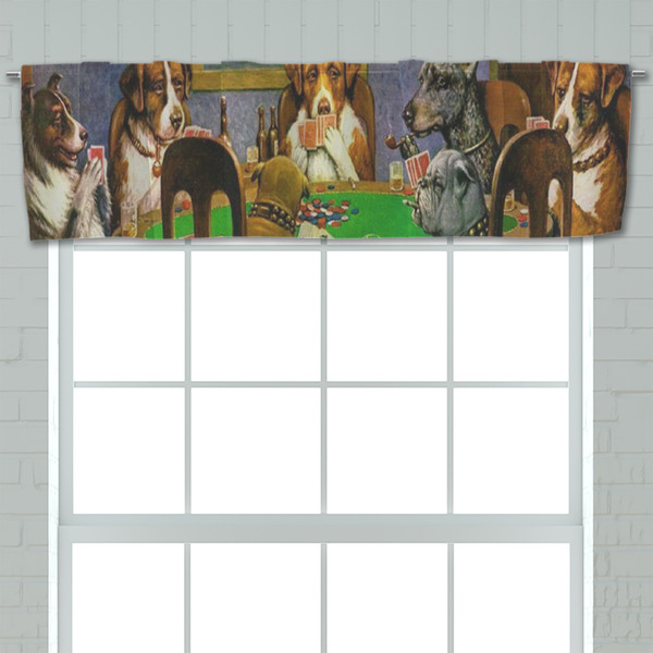 Dogs Playing Poker by C.M.Coolidge Valance - Closeup on window