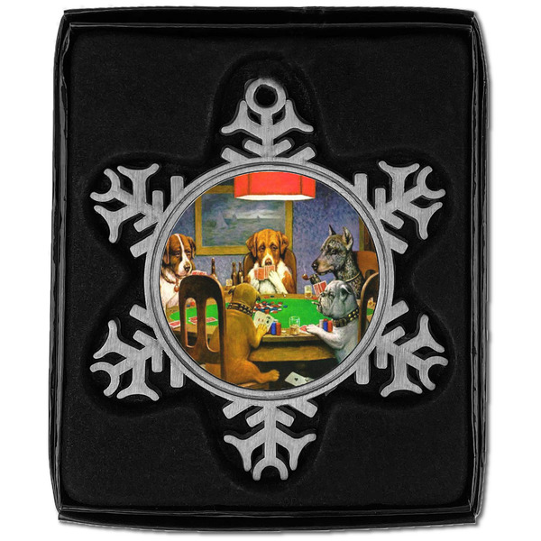 Dogs Playing Poker by C.M.Coolidge Vintage Snowflake - In box