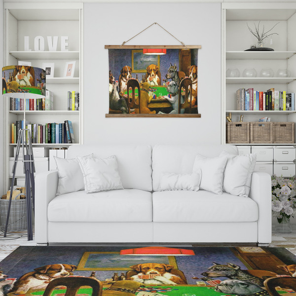 Dogs Playing Poker by C.M.Coolidge Wall Hanging Tapestry - IN CONTEXT