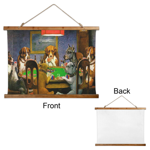 Dogs Playing Poker by C.M.Coolidge Wall Hanging Tapestry - Landscape - APPROVAL