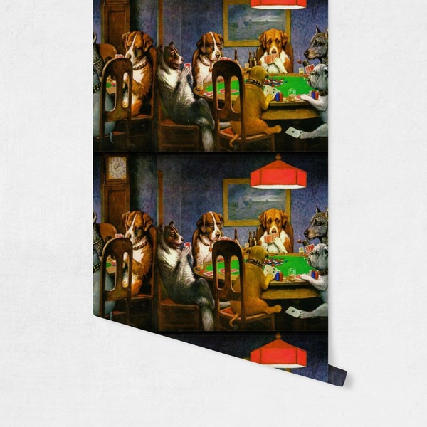 Dogs Playing Poker by C.M.Coolidge Wallpaper on Wall