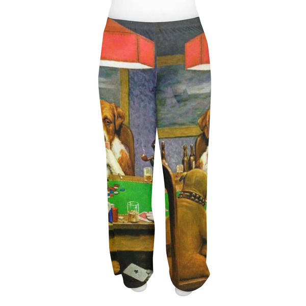 Dogs Playing Poker by C.M.Coolidge Women's Pj on model - Back