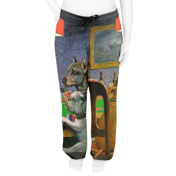 Dogs Playing Poker by C.M.Coolidge Women's Pj on model - Front