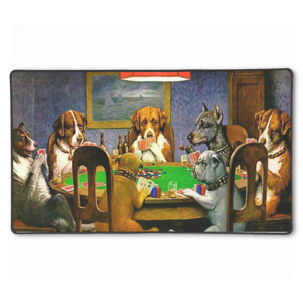 Custom Dogs Playing Poker by C.M.Coolidge XXL Gaming Mouse Pad - 24" x 14"