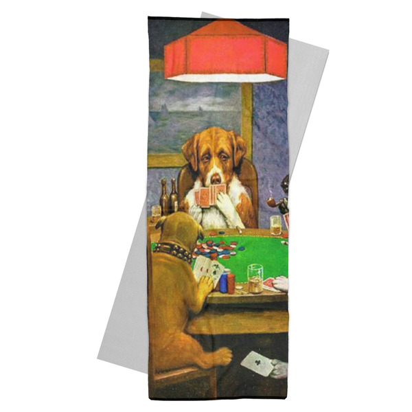 Custom Dogs Playing Poker by C.M.Coolidge Yoga Mat Towel