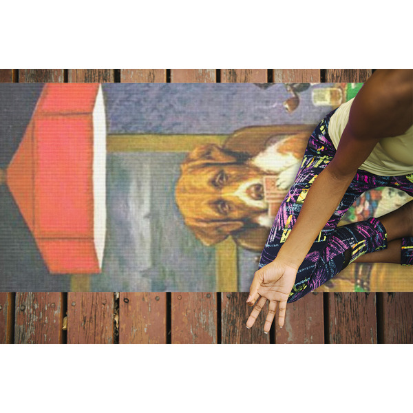 Dogs Playing Poker by C.M.Coolidge Yoga Mats - LIFESTYLE