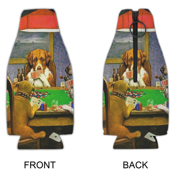 Dogs Playing Poker by C.M.Coolidge Zipper Bottle Cooler - APPROVAL