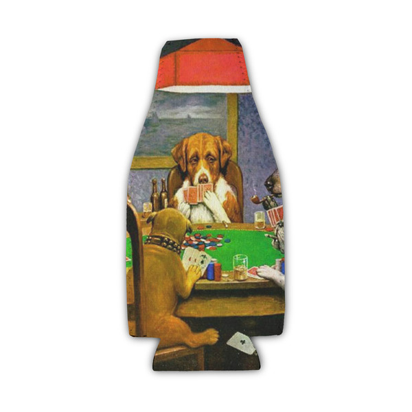 Dogs Playing Poker by C.M.Coolidge Zipper Bottle Cooler - Set of 4 - FRONT