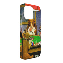 Dogs Playing Poker by C.M.Coolidge iPhone Case - Plastic - iPhone 13 Pro Max