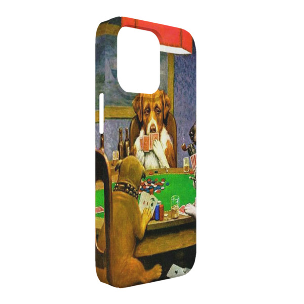 Custom Dogs Playing Poker by C.M.Coolidge iPhone Case - Plastic - iPhone 13 Pro Max