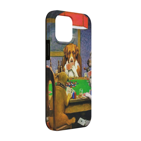 Custom Dogs Playing Poker by C.M.Coolidge iPhone Case - Rubber Lined - iPhone 13