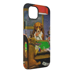 Dogs Playing Poker by C.M.Coolidge iPhone Case - Rubber Lined - iPhone 14 Plus