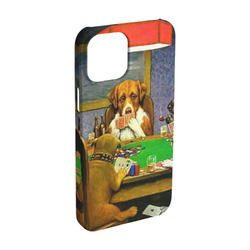 Dogs Playing Poker by C.M.Coolidge iPhone Case - Plastic - iPhone 15
