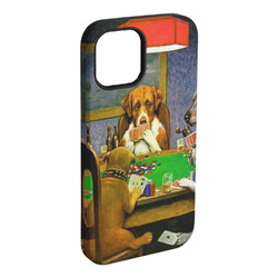 Dogs Playing Poker by C.M.Coolidge iPhone Case - Rubber Lined - iPhone 15 Plus
