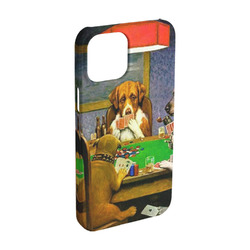 Dogs Playing Poker by C.M.Coolidge iPhone Case - Plastic - iPhone 15 Pro