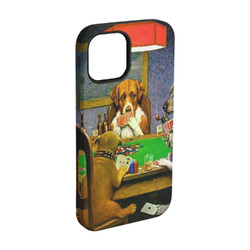 Dogs Playing Poker by C.M.Coolidge iPhone Case - Rubber Lined - iPhone 15