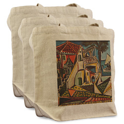 Mediterranean Landscape by Pablo Picasso Reusable Cotton Grocery Bags - Set of 3