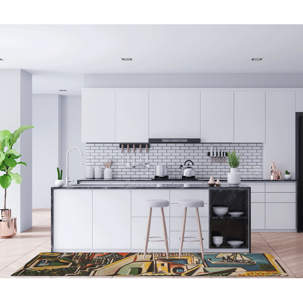 Mediterranean Landscape by Pablo Picasso Area Rug Sizes