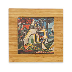 Mediterranean Landscape by Pablo Picasso Bamboo Trivet with Ceramic Tile Insert
