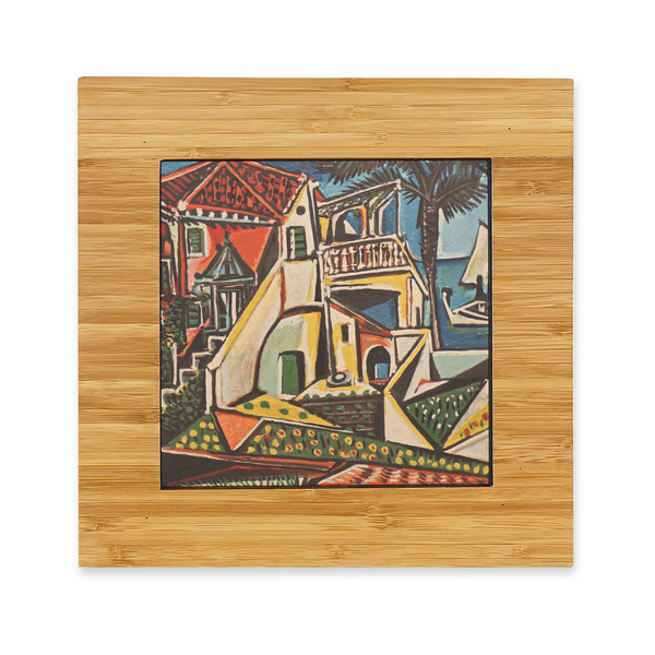 Custom Mediterranean Landscape by Pablo Picasso Bamboo Trivet with Ceramic Tile Insert