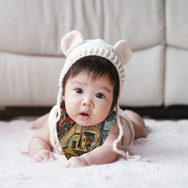 Mediterranean Landscape by Pablo Picasso Bandana Bib - (Lifestyle 2 girl)