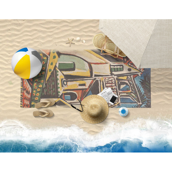Mediterranean Landscape by Pablo Picasso Beach Towel Lifestyle