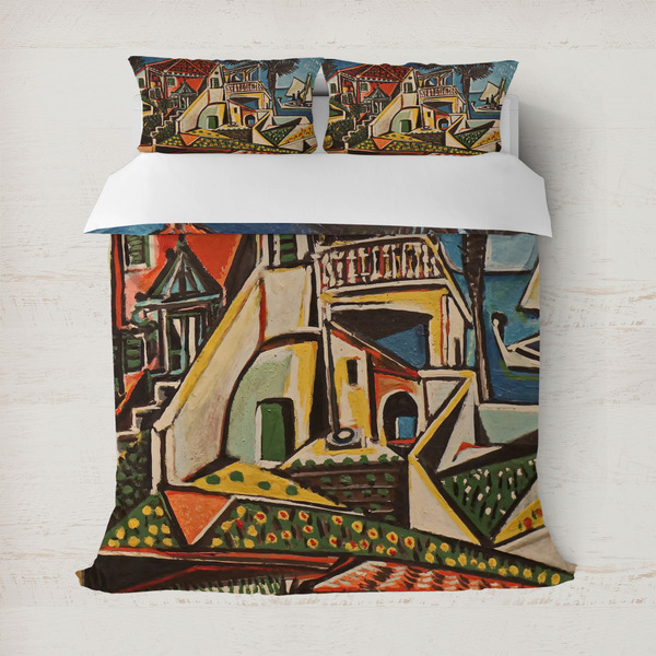 Custom Mediterranean Landscape by Pablo Picasso Duvet Cover