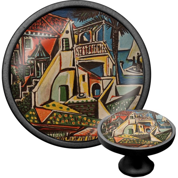 Custom Mediterranean Landscape by Pablo Picasso Cabinet Knob (Black)