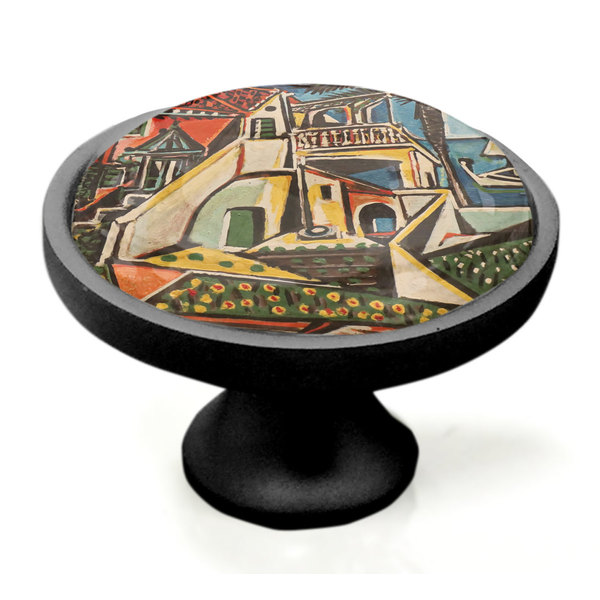 Mediterranean Landscape by Pablo Picasso Black Custom Cabinet Knob (Side)