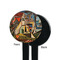 Mediterranean Landscape by Pablo Picasso Black Plastic 7" Stir Stick - Single Sided - Round - Front & Back