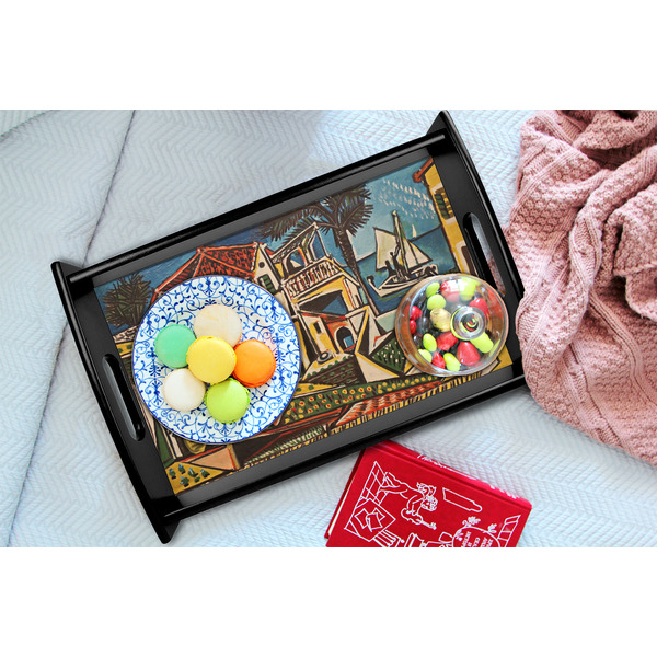 Mediterranean Landscape by Pablo Picasso Black Tray - Lifestyle (UPDATED)