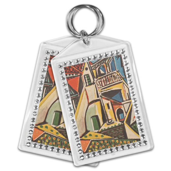 Mediterranean Landscape by Pablo Picasso Bling Keychain - MAIN