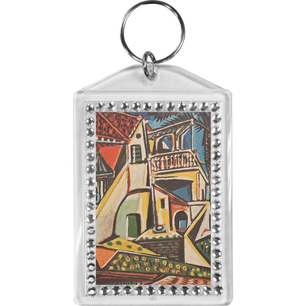Custom Mediterranean Landscape by Pablo Picasso Bling Keychain