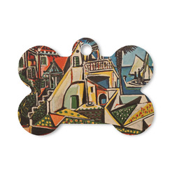 Mediterranean Landscape by Pablo Picasso Bone Shaped Dog ID Tag - Small