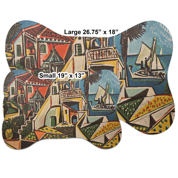 Mediterranean Landscape by Pablo Picasso Bone Shaped Mat Comparison