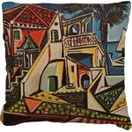Mediterranean Landscape by Pablo Picasso Faux-Linen Throw Pillow 26"