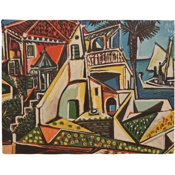 Custom Mediterranean Landscape by Pablo Picasso Woven Fabric Placemat - Twill