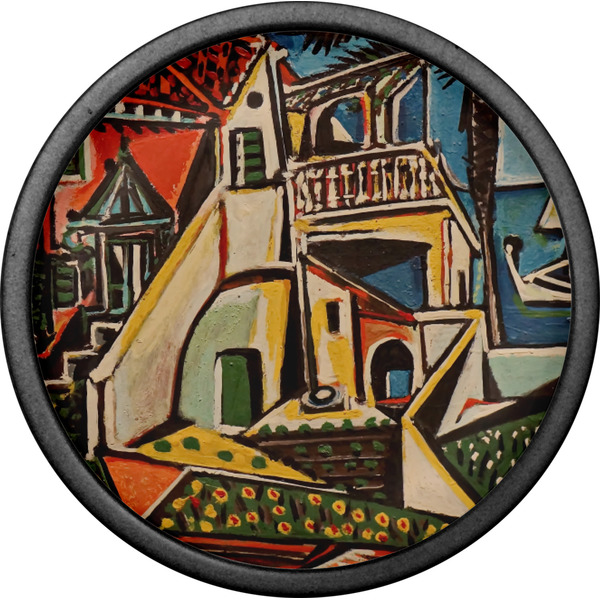 Mediterranean Landscape by Pablo Picasso Cabinet Knob - Black - Front