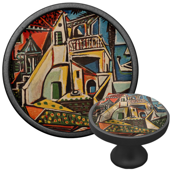 Mediterranean Landscape by Pablo Picasso Cabinet Knob - Black - Multi Angle