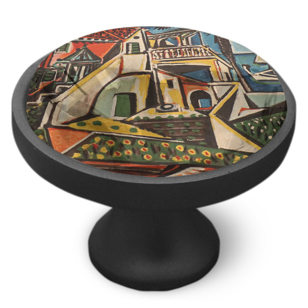 Mediterranean Landscape by Pablo Picasso Cabinet Knob - Black - Side