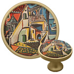 Mediterranean Landscape by Pablo Picasso Cabinet Knob - Gold