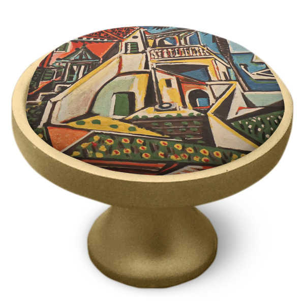 Mediterranean Landscape by Pablo Picasso Cabinet Knob - Gold - Side