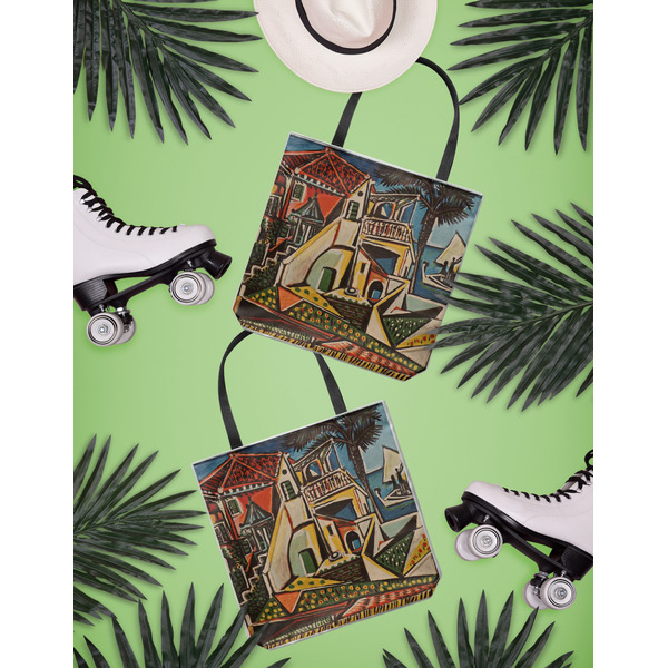 Mediterranean Landscape by Pablo Picasso Canvas Tote Lifestyle Front and Back- 13x13