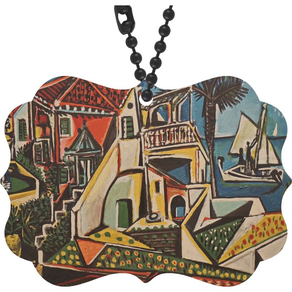 Custom Mediterranean Landscape by Pablo Picasso Rear View Mirror Charm