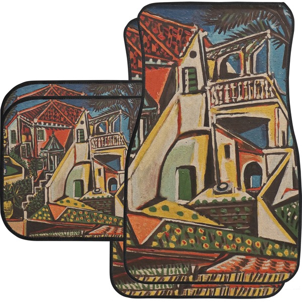 Custom Mediterranean Landscape by Pablo Picasso Car Floor Mats Set - 2 Front & 2 Back