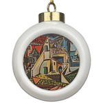 Mediterranean Landscape by Pablo Picasso Ceramic Ball Ornament