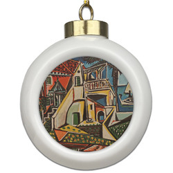 Mediterranean Landscape by Pablo Picasso Ceramic Ball Ornament