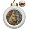 Mediterranean Landscape by Pablo Picasso Ceramic Ball Ornaments - Poinsettia Garland