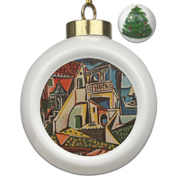 Mediterranean Landscape by Pablo Picasso Ceramic Ball Ornament - Christmas Tree