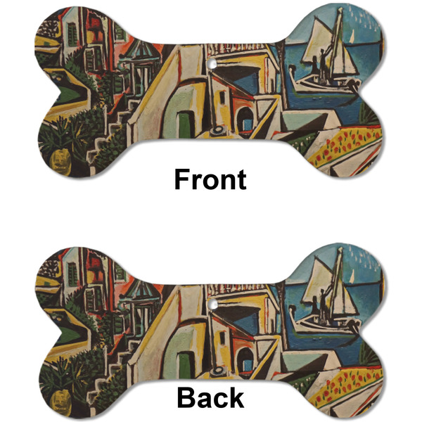 Mediterranean Landscape by Pablo Picasso Ceramic Flat Ornament - Bone Front & Back (APPROVAL)